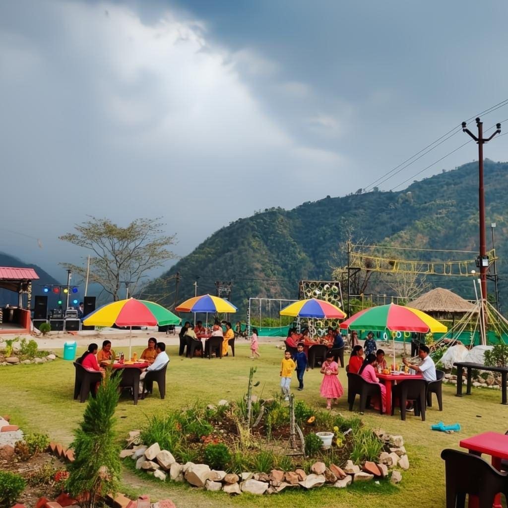 Yoga at sunrise at Shivadri Resort Rishikesh