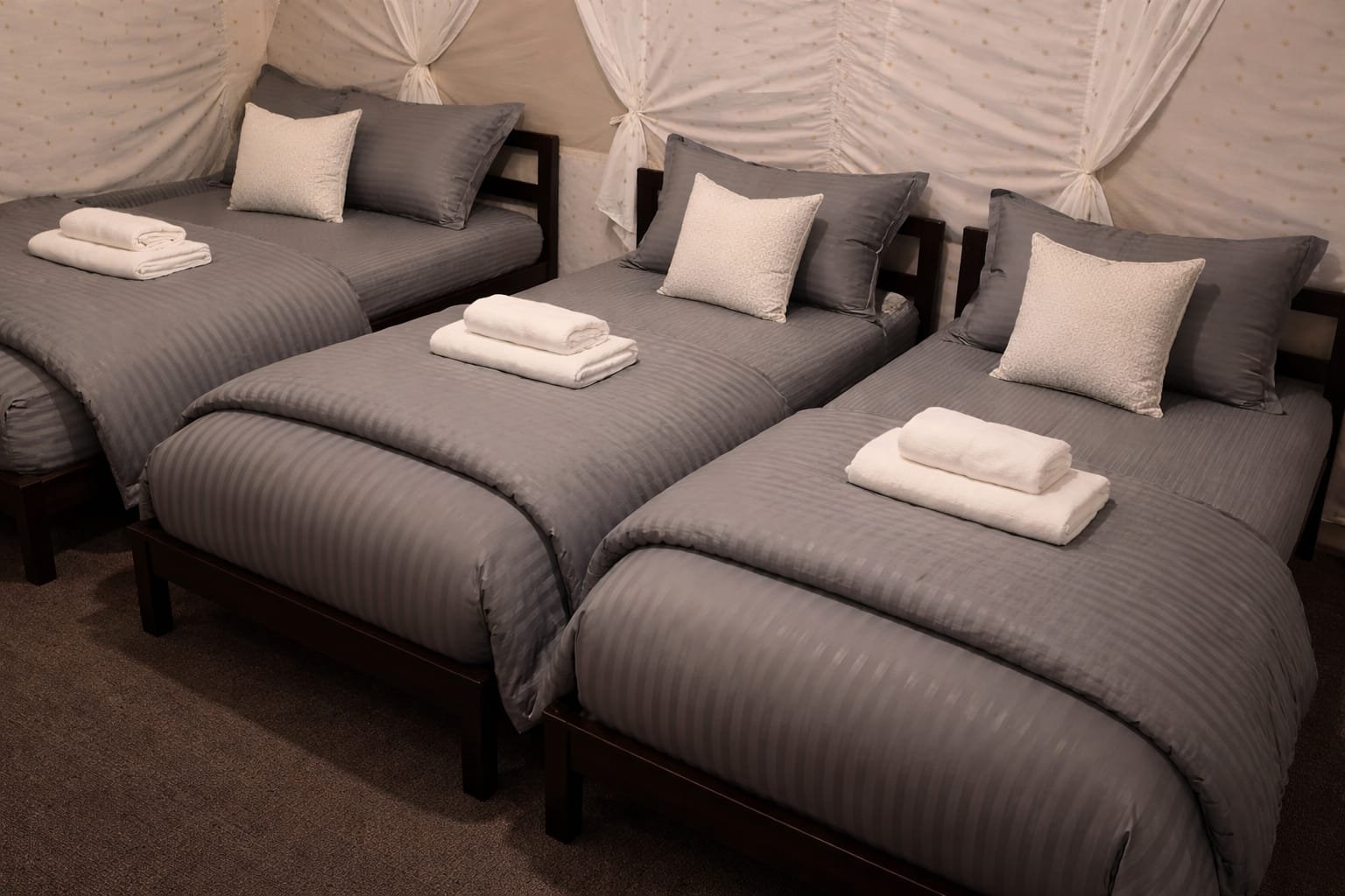Glamping Swiss Tent interior