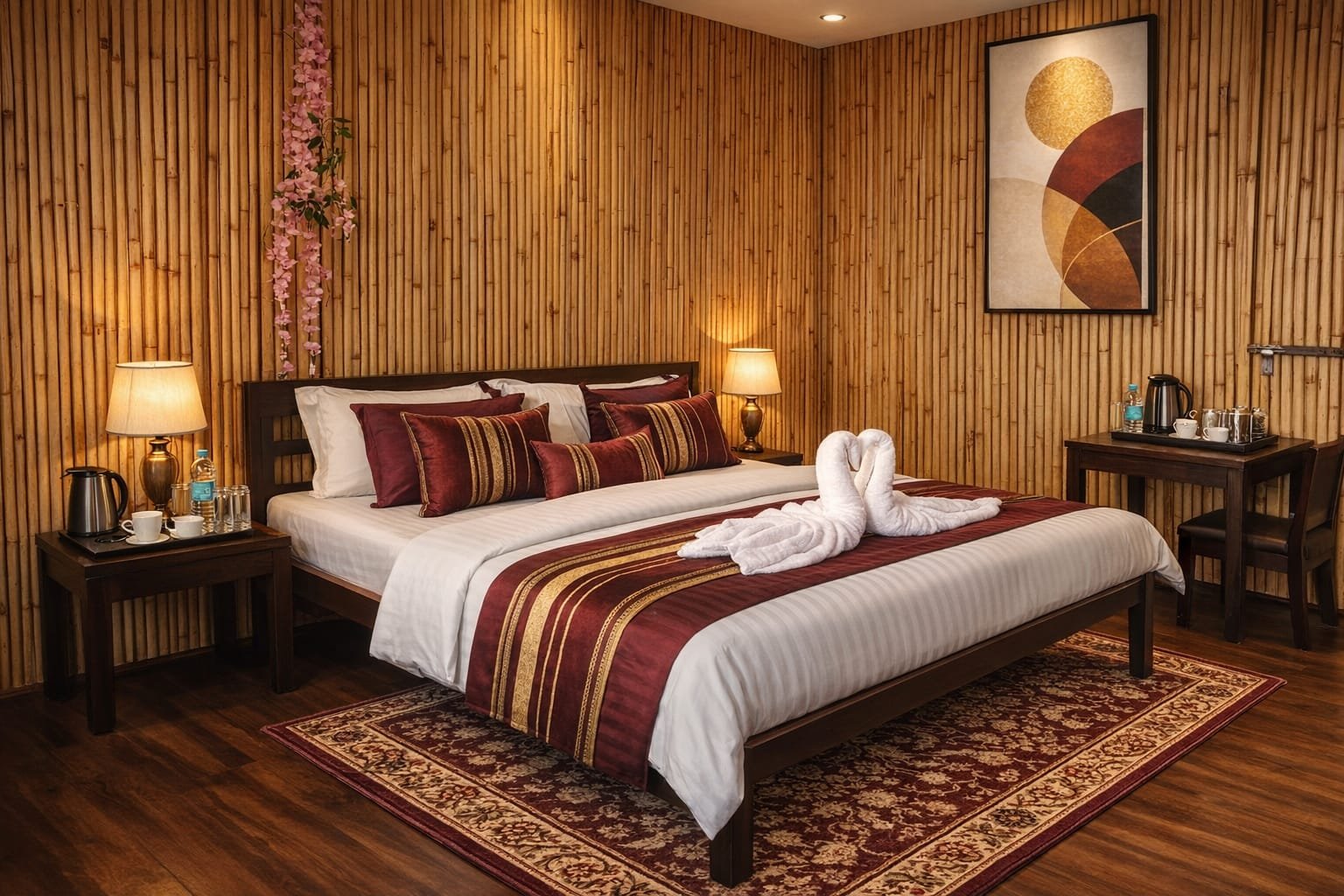 Premium Bamboo Hut interior
